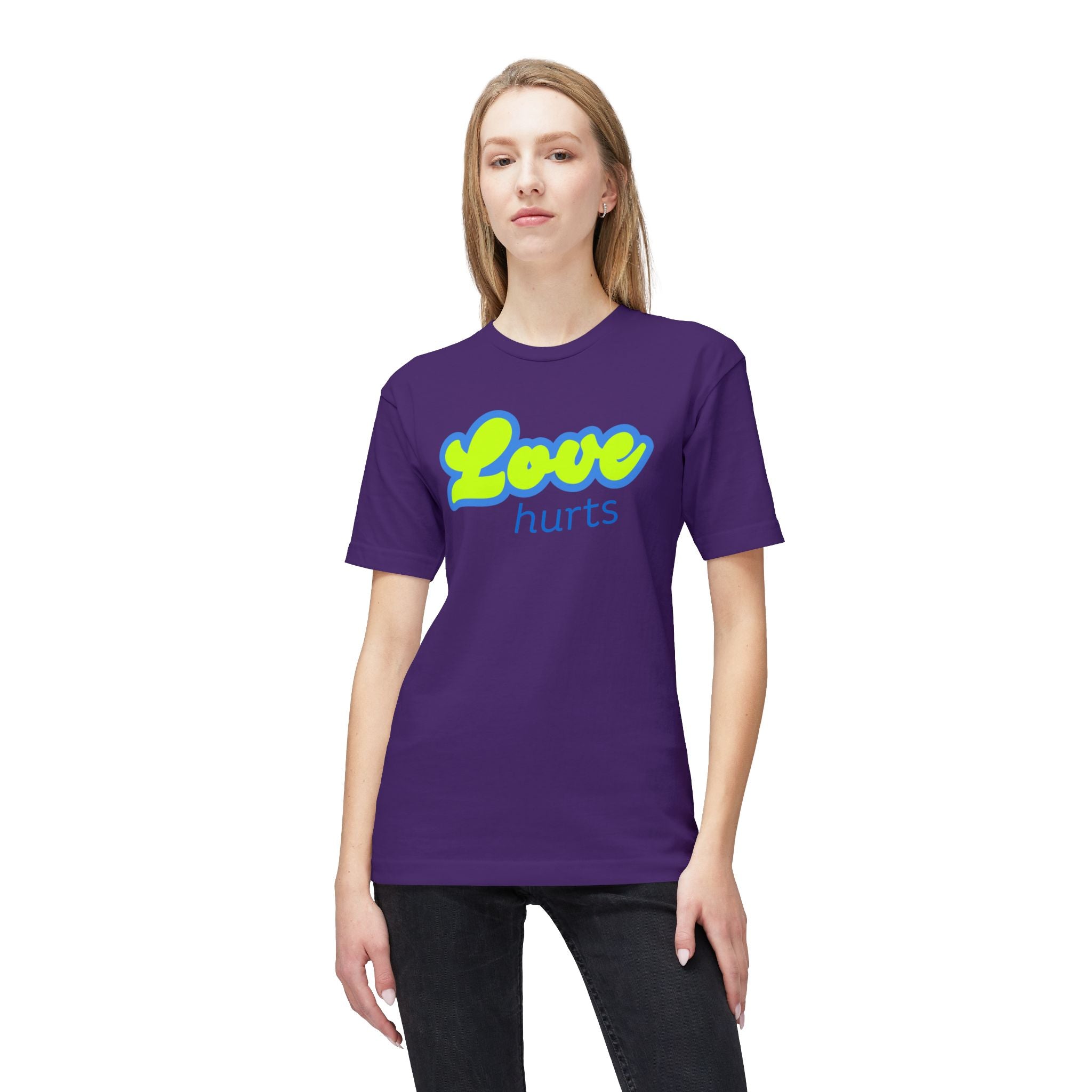 Love Hurts T‑Shirt — "Love hurts" Script Tee with Back "...but hate kills"