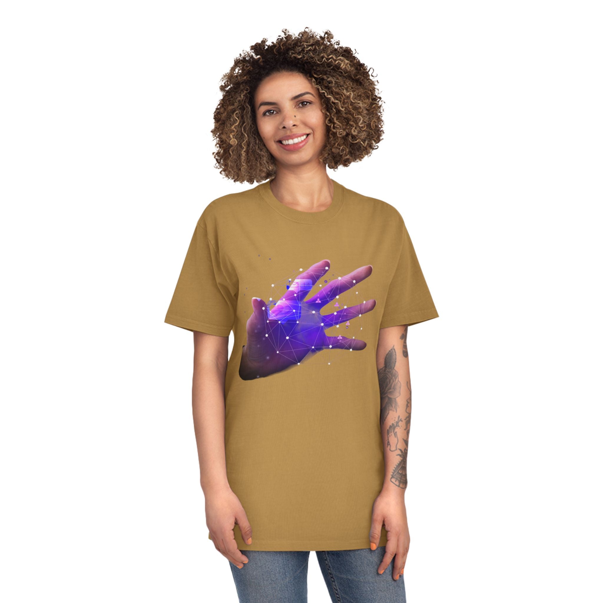 Galaxy Hand Tee — Cosmic Space Hand Graphic T-Shirt