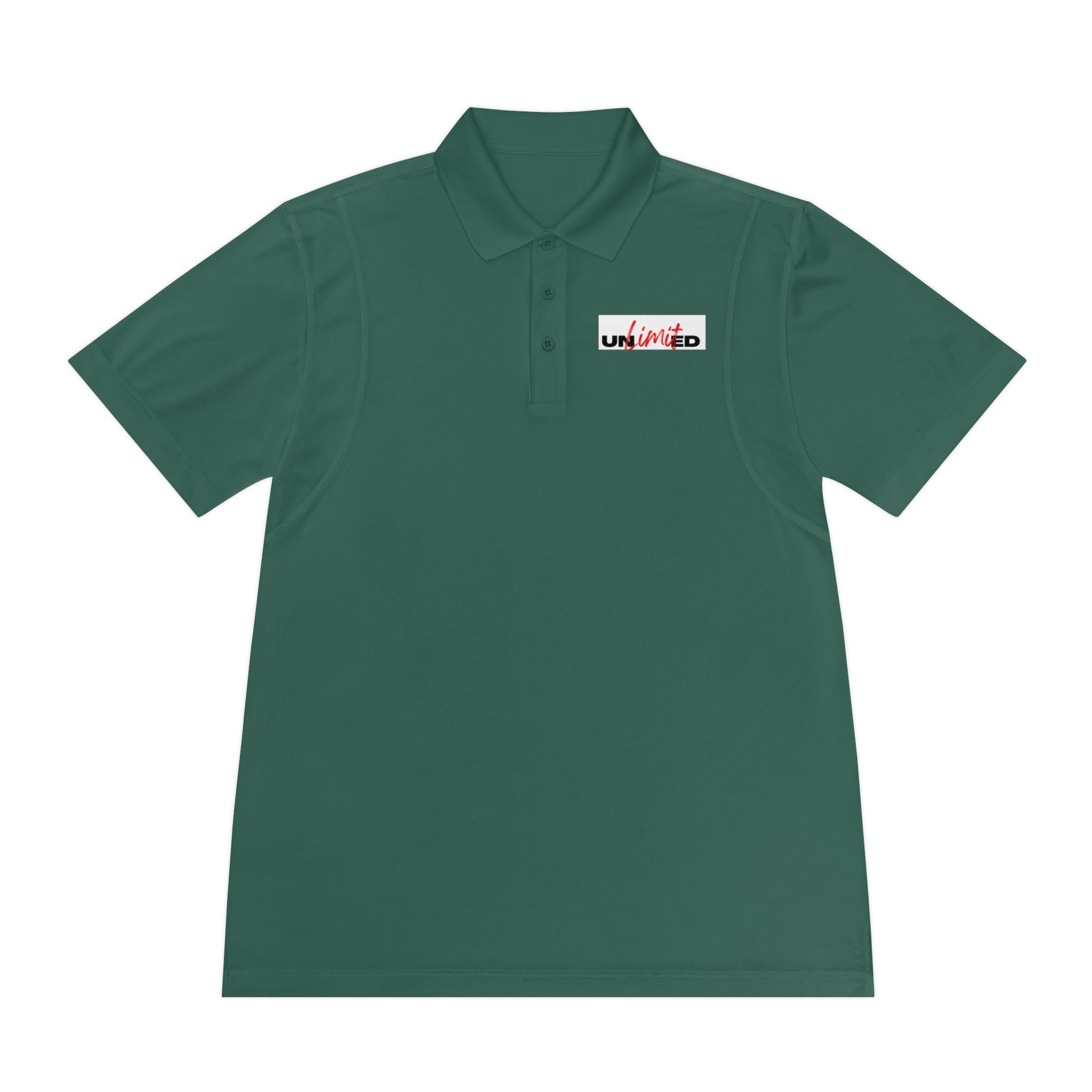 Unlimited Sport Polo — Men’s Performance Polo with 'Unlimited' Motivational Logo