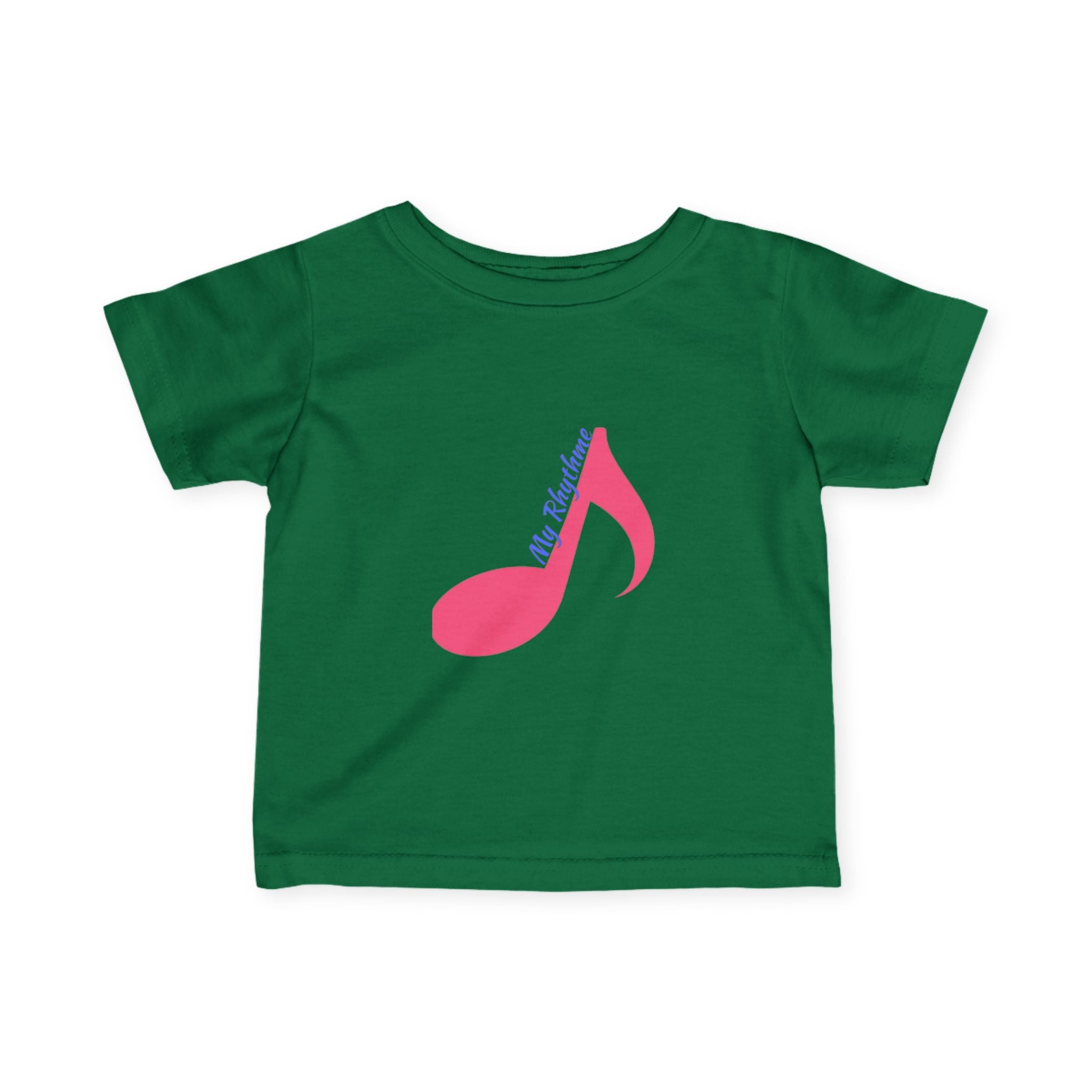 Infant Tee — Pink Music Note "My Rhythme" Baby Shirt