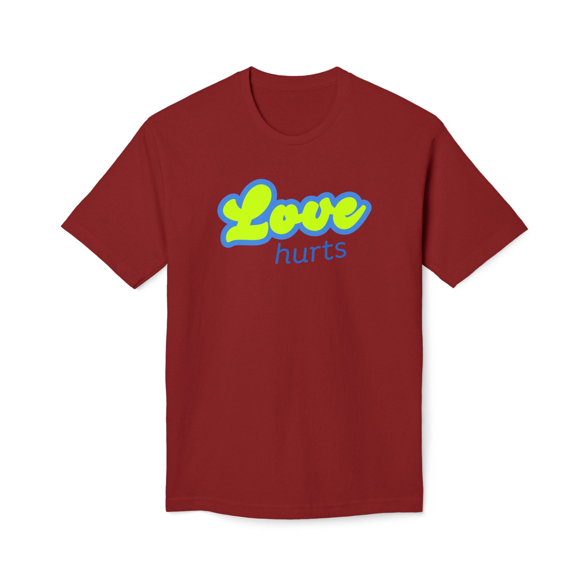 Love Hurts T‑Shirt — "Love hurts" Script Tee with Back "...but hate kills"