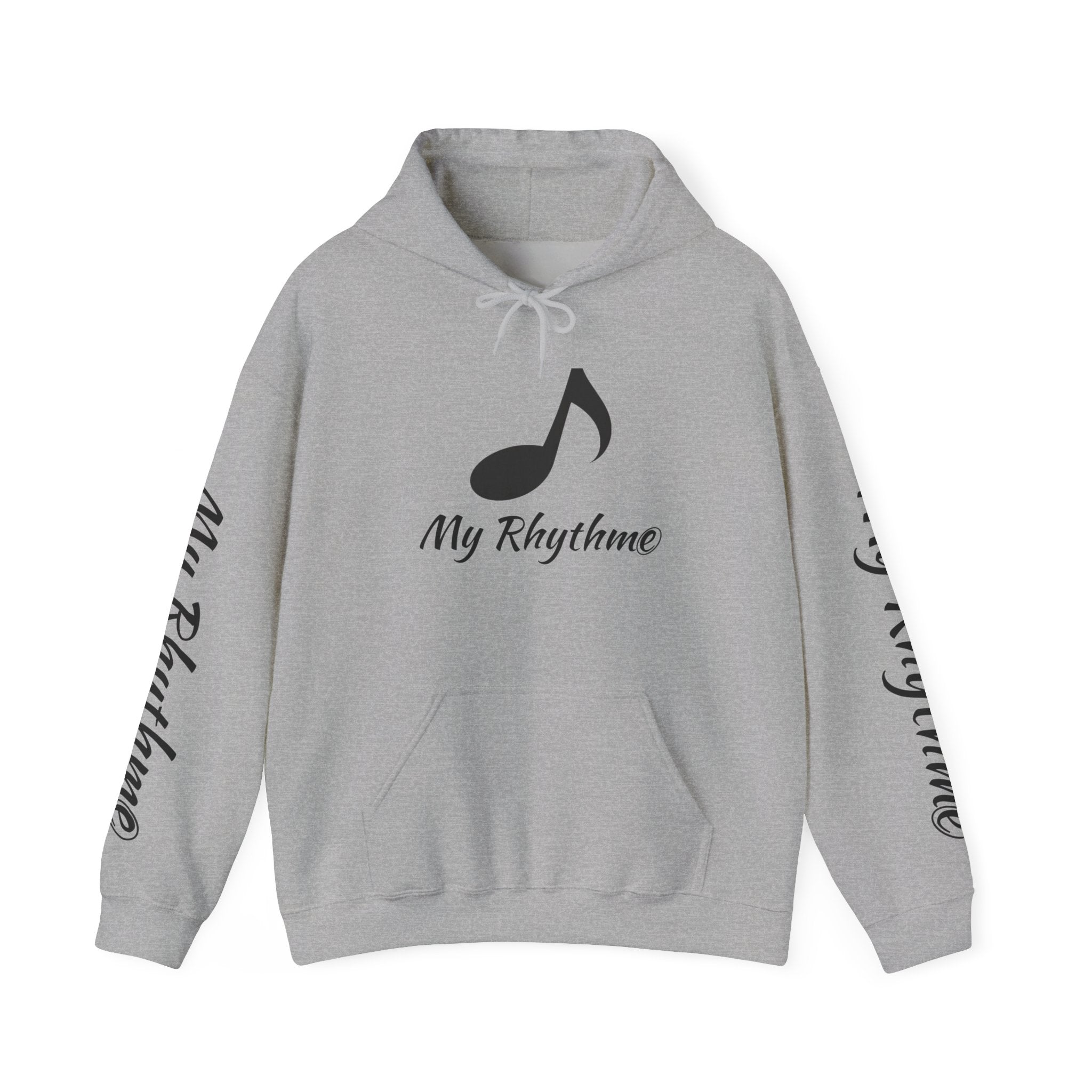 Rhythmic Note Hoodie — "My Rhythme" Music-Inspired Pullover