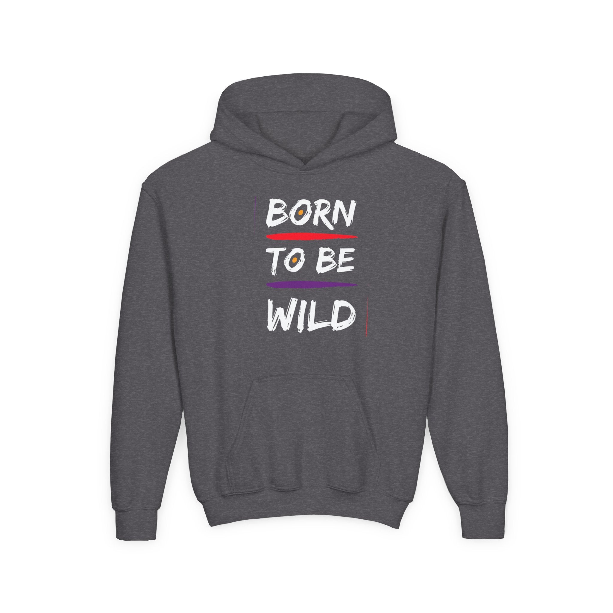 Minimalist Sunrise Stripe Youth Hoodie — Colorful Abstract Graphic Kids Sweatshirt
