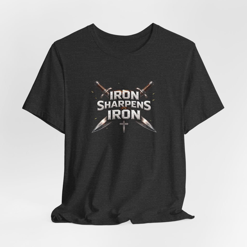 Iron Sharpens Iron T-Shirt — Christian Faith Cross & Swords Tee