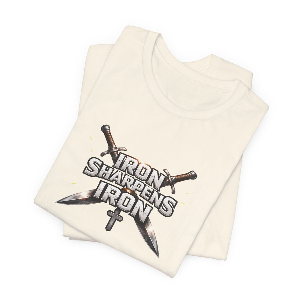 Iron Sharpens Iron T-Shirt — Christian Faith Cross & Swords Tee