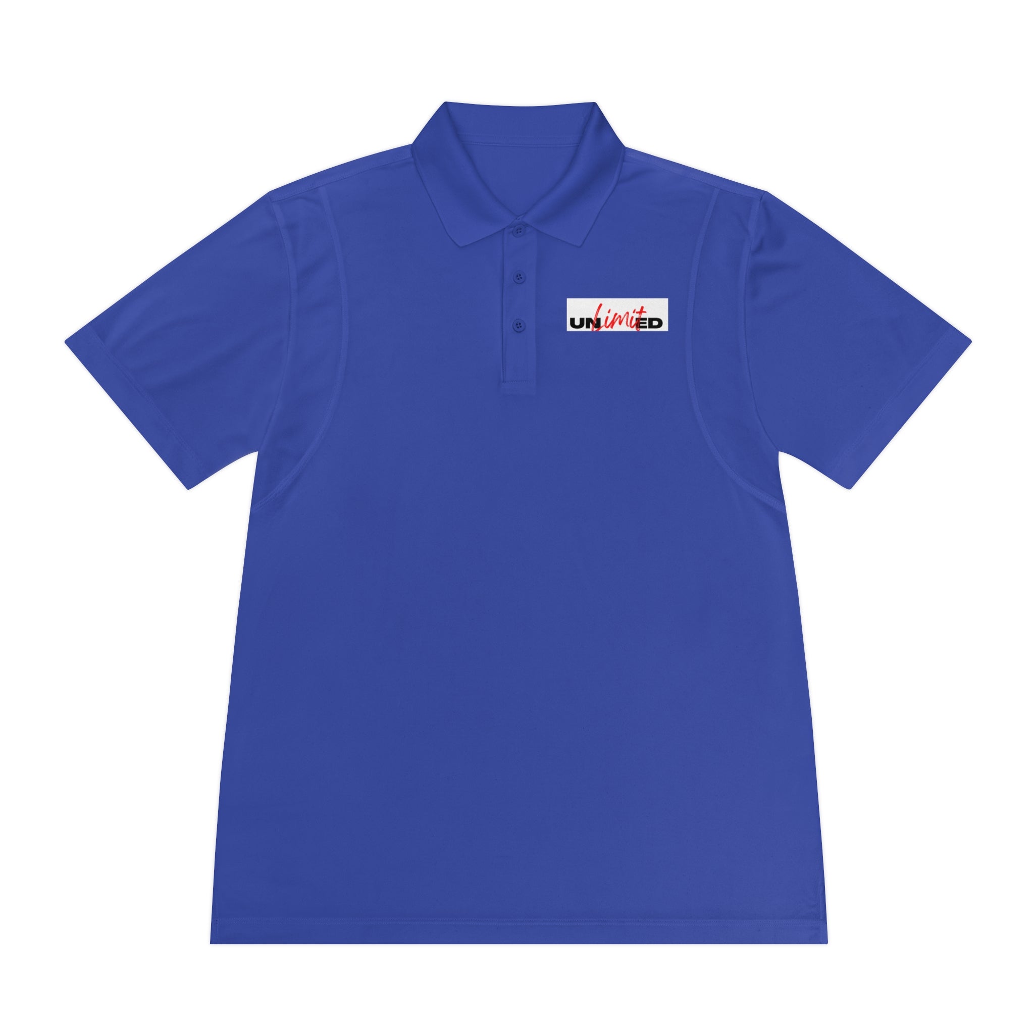 Unlimited Sport Polo — Men’s Performance Polo with 'Unlimited' Motivational Logo