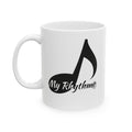 Coffee Mug — 'My Rhythme' Black Flame Teardrop Design (11oz, 15oz)