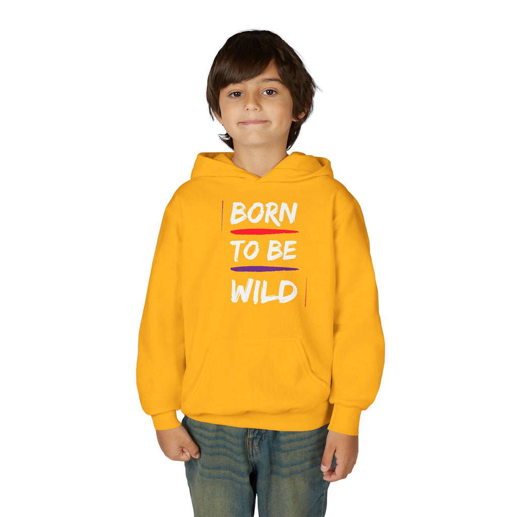 Minimalist Sunrise Stripe Youth Hoodie — Colorful Abstract Graphic Kids Sweatshirt