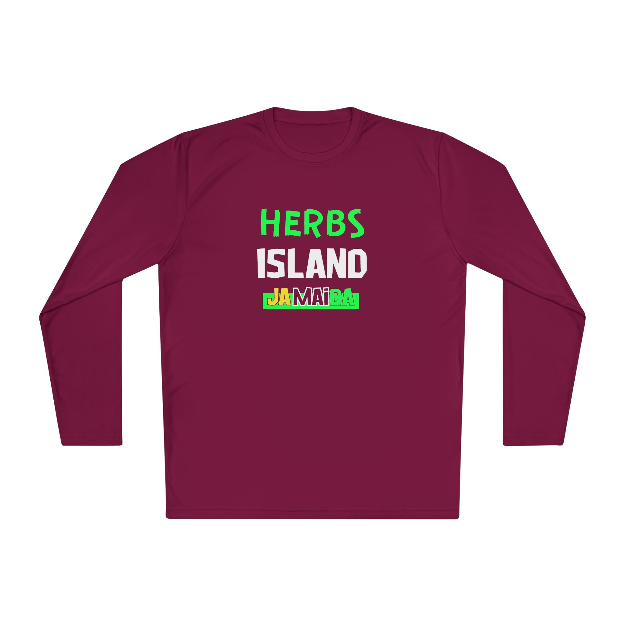 Herbs Island Jamaica Long Sleeve Tee — Caribbean Herb Vibes