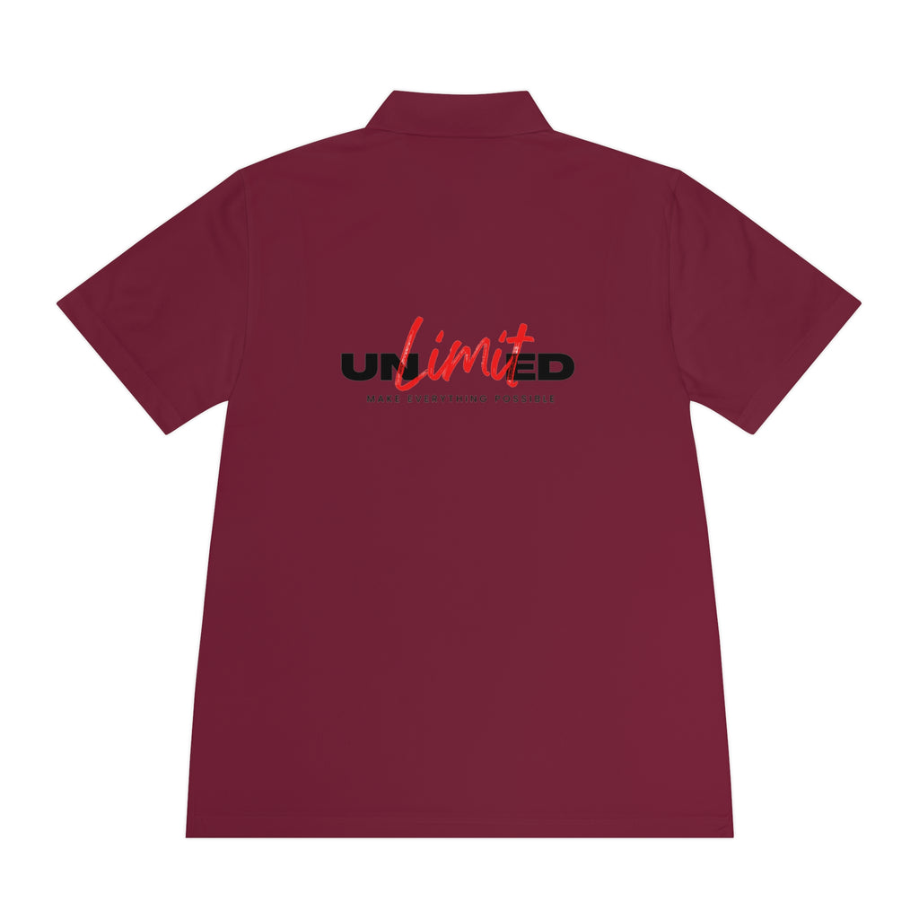Unlimited Sport Polo — Men’s Performance Polo with 'Unlimited' Motivational Logo