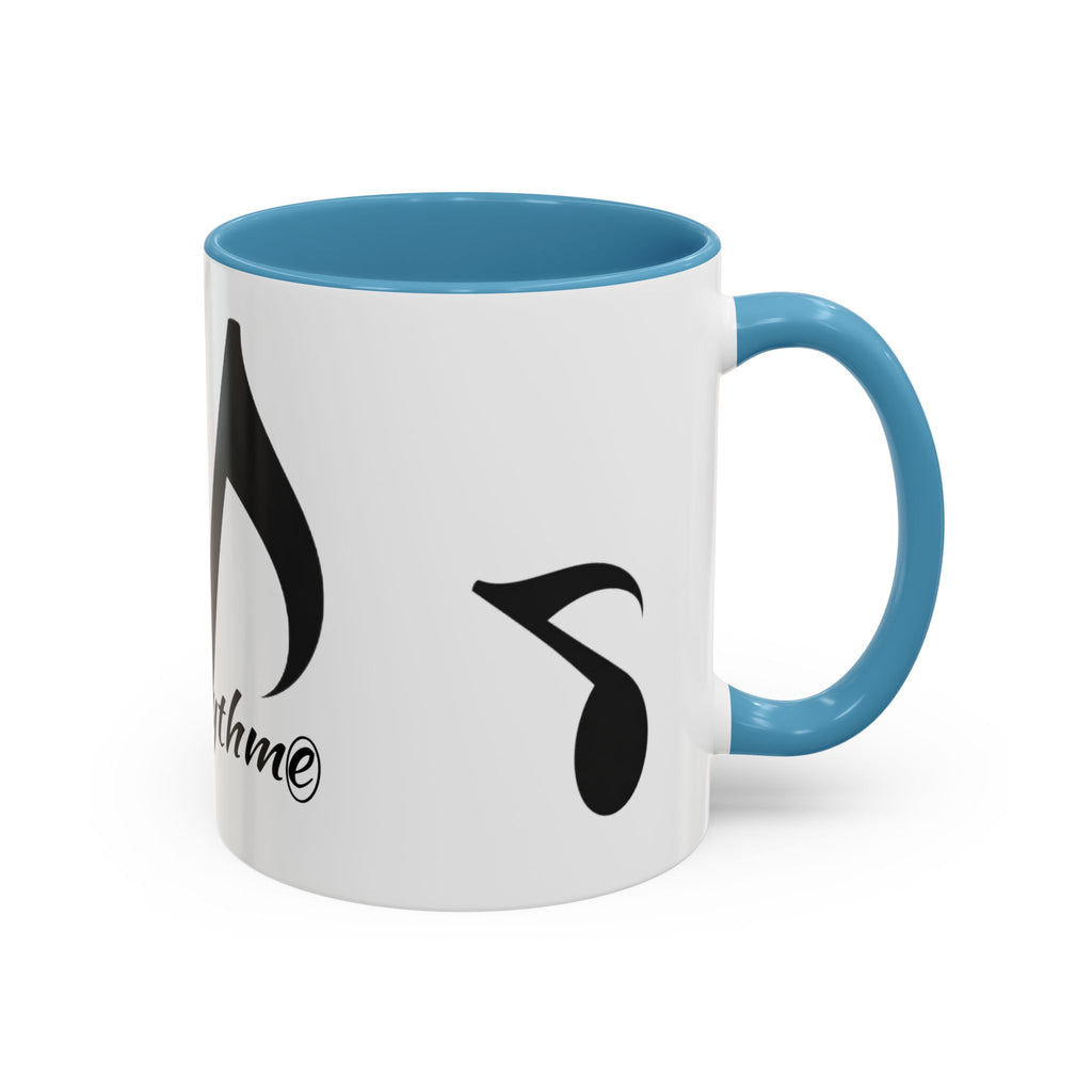Music Note Accent Mug — "My Rhythmé" Pink Interior Coffee Mug