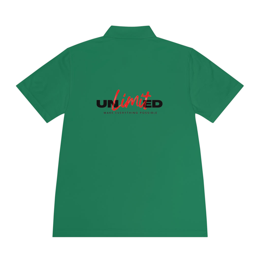 Unlimited Sport Polo — Men’s Performance Polo with 'Unlimited' Motivational Logo