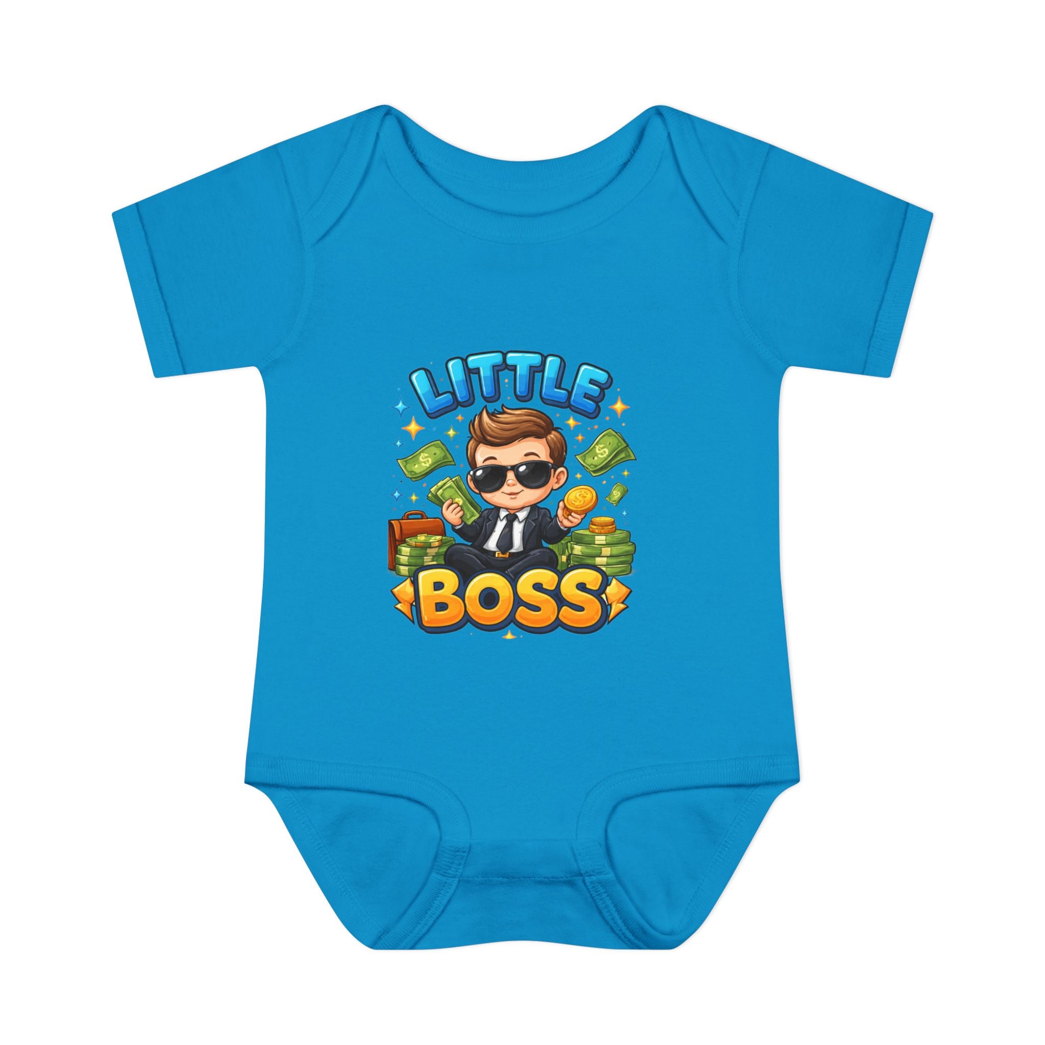 Little Boss Infant Bodysuit – Cute Baby Onesie with 'Little Boss' Cartoon Design