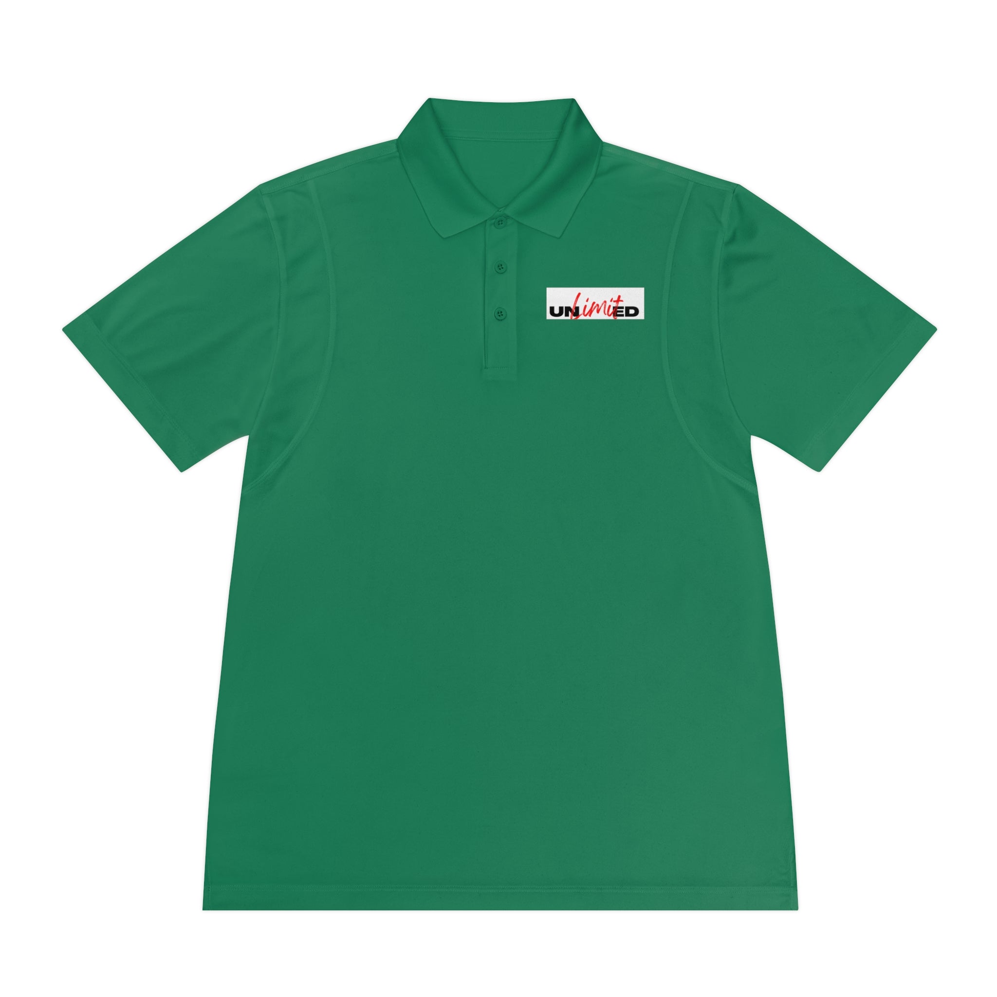 Unlimited Sport Polo — Men’s Performance Polo with 'Unlimited' Motivational Logo