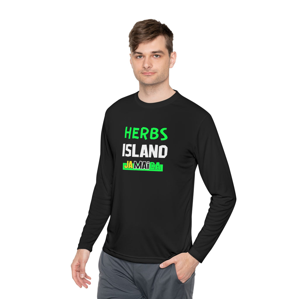 Herbs Island Jamaica Long Sleeve Tee — Caribbean Herb Vibes