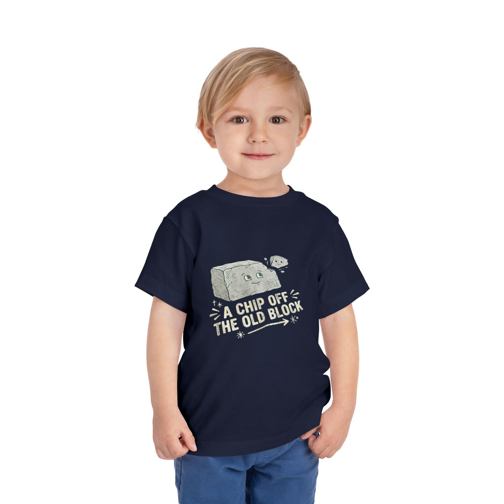 Toddler Tee — "A Chip Off the Old Block" Cute Baby Rock Graphic Shirt