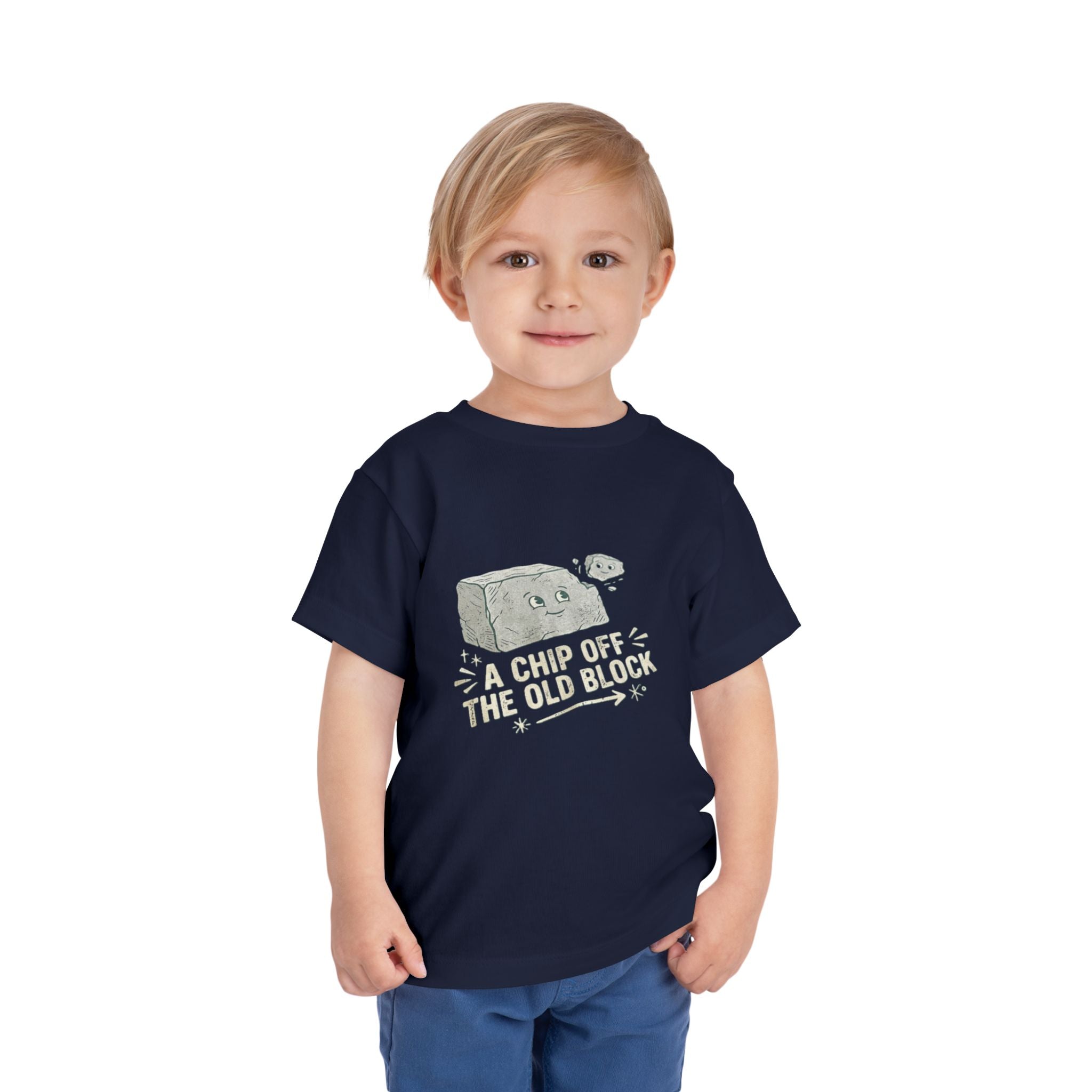 Toddler Tee — "A Chip Off the Old Block" Cute Baby Rock Graphic Shirt