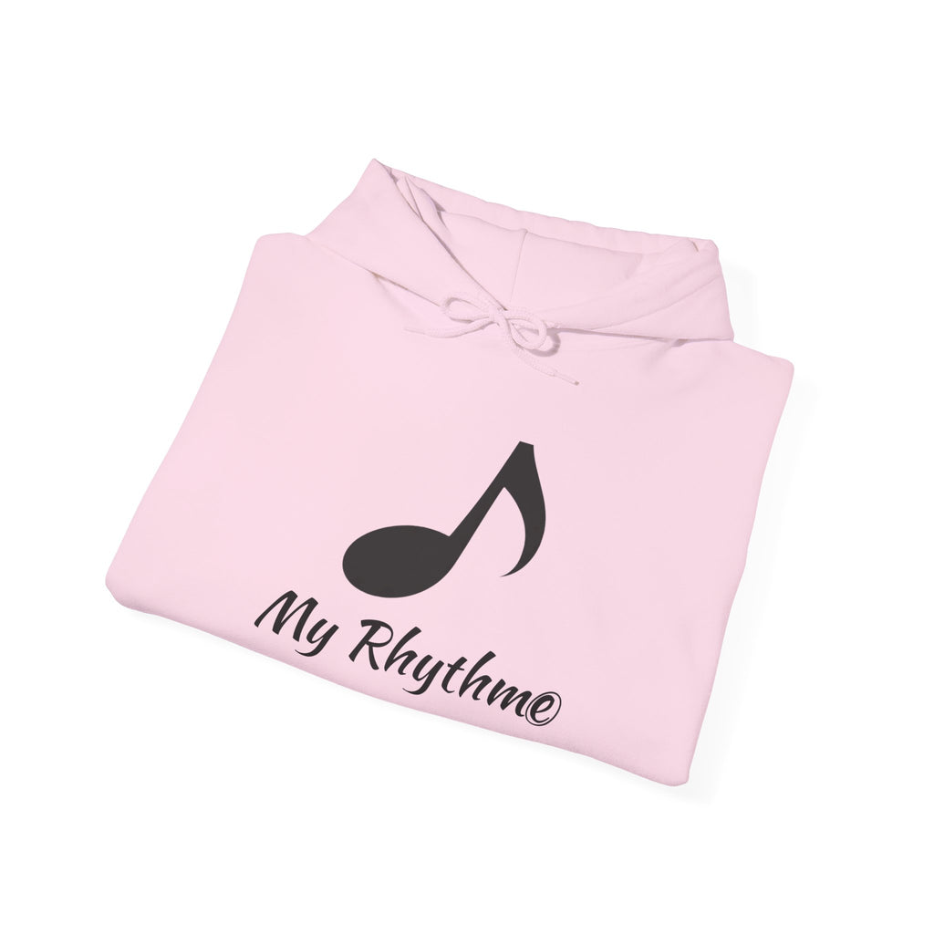 Rhythmic Note Hoodie — "My Rhythme" Music-Inspired Pullover
