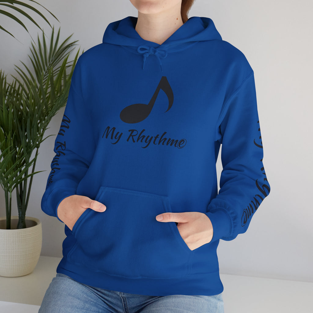 Rhythmic Note Hoodie — "My Rhythme" Music-Inspired Pullover