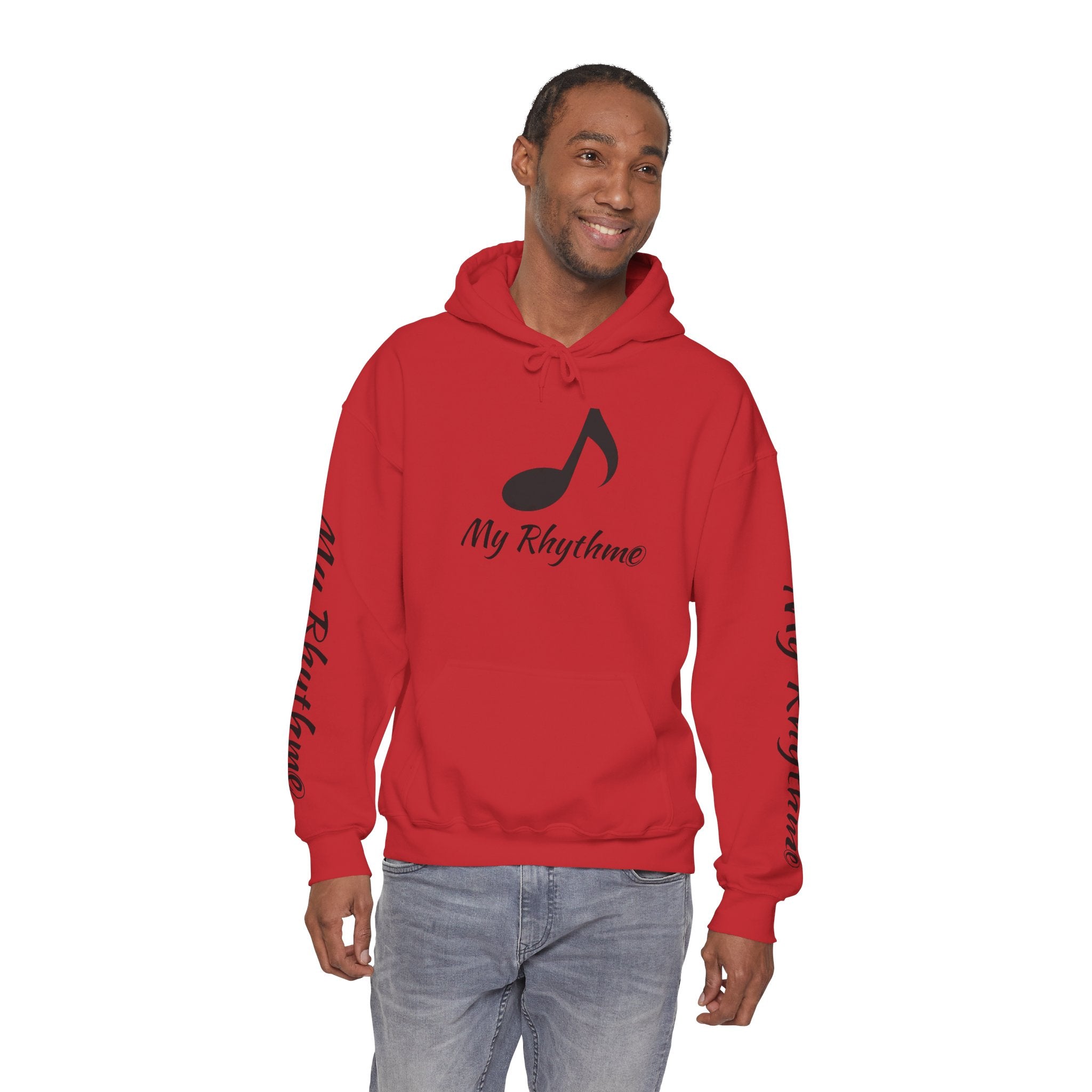 Rhythmic Note Hoodie — "My Rhythme" Music-Inspired Pullover