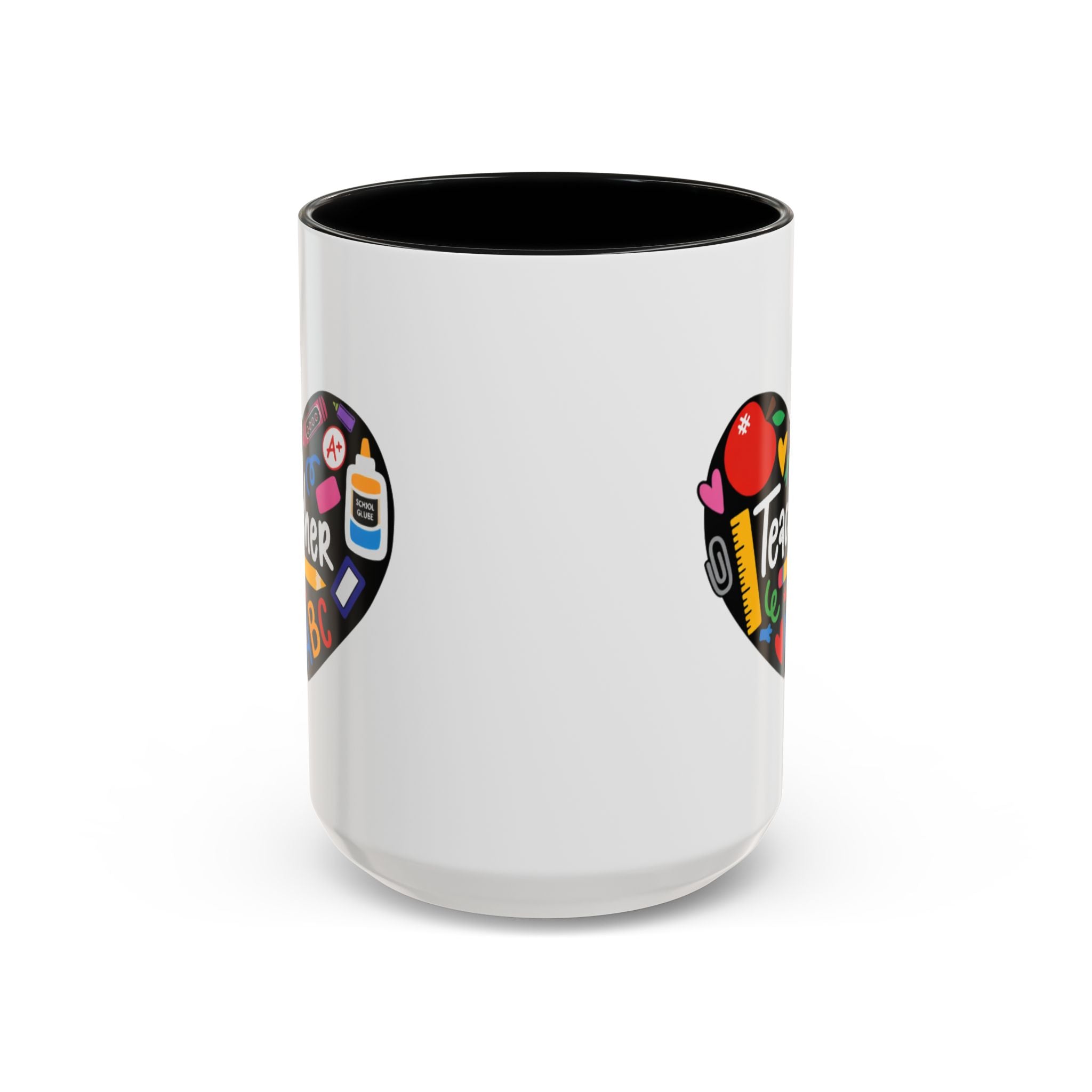 Teacher Heart Accent Coffee Mug — Teacher Appreciation Gift (11/15oz)